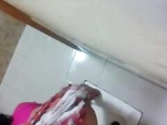 Desi wife peeing with sound