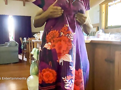 Tamil Couple Romance in the Kitchen - Housewife Dress Lifted Up and Butt Squeezed and Fingered
